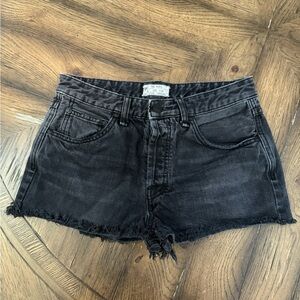 FREE PEOPLE Black Denim Shorts Size 27